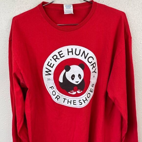 Panda We’re Hungry for the Shoes Long Sleeve T-Shirt EUC - Picture 2 of 5